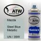Preview: Mazda, Steel Blue Metallic, UN / 39W: 400ml Sprühdose, von ATW Autoteile West.